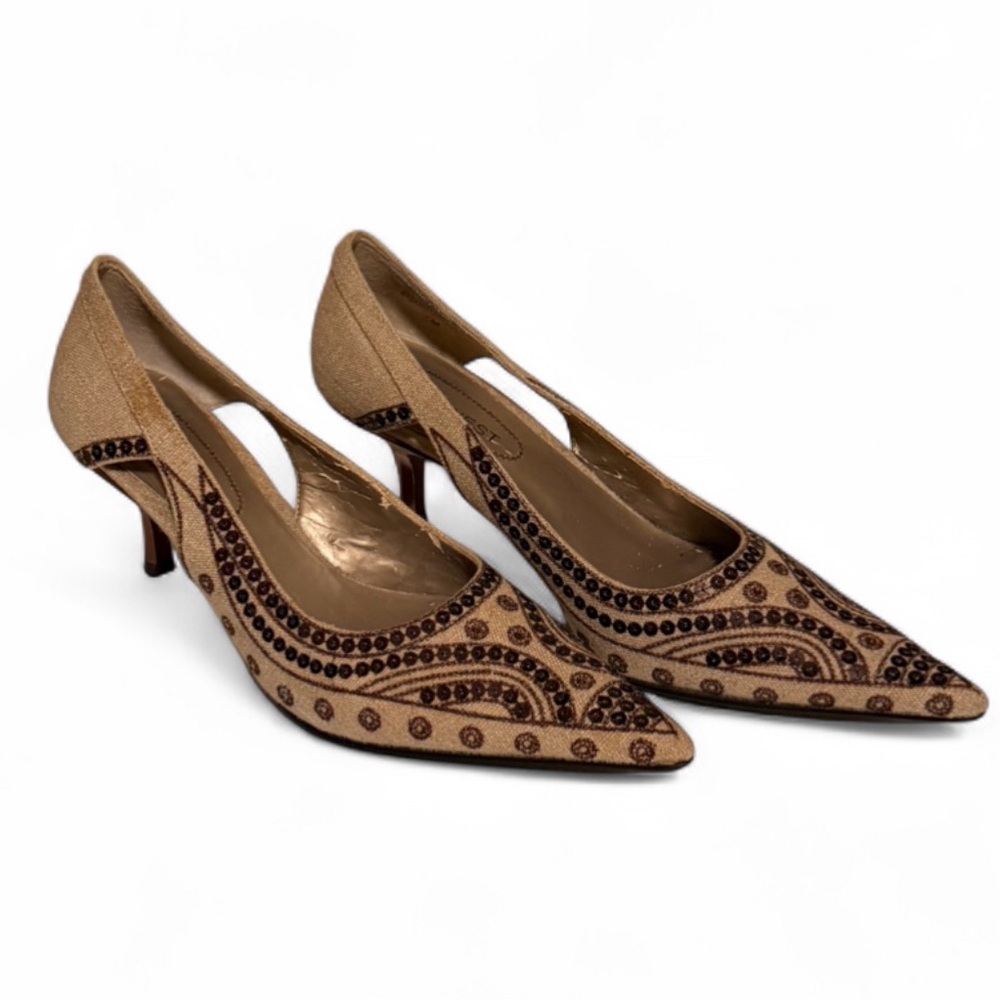 Nine West Tan and Brown Heels